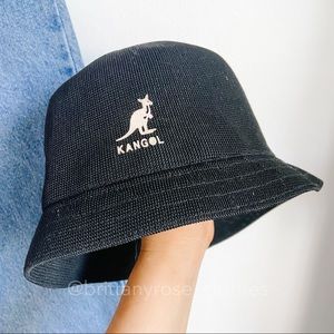 Kangol Y2k Black Tropic Bin Bucket Hat 